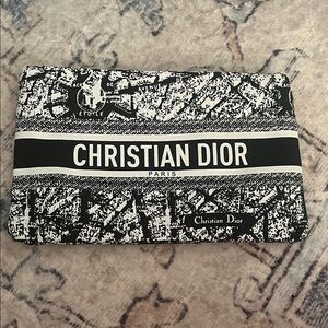 Christian Dior Black and White Cosmetics bag